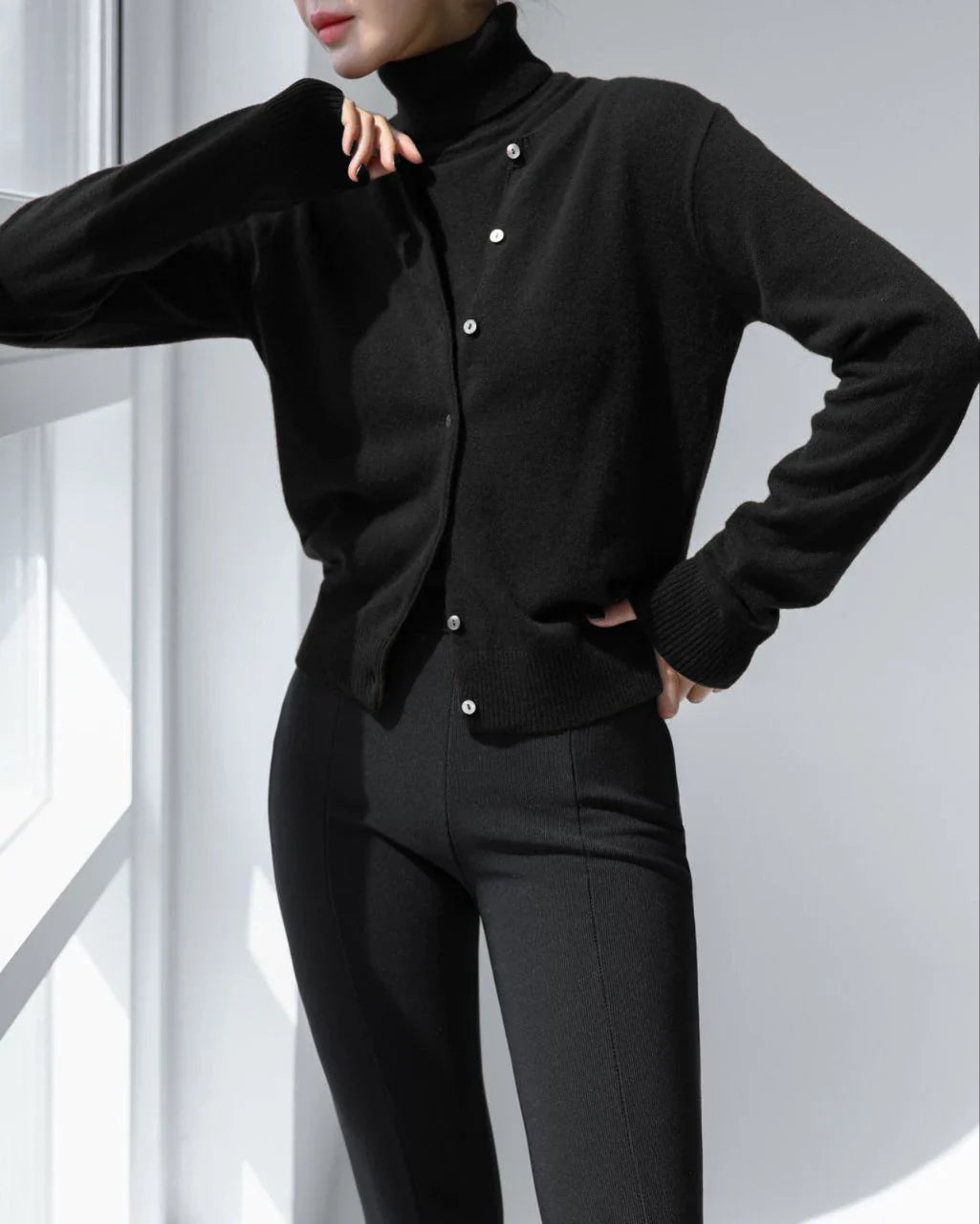 Ashbourne Knit Cardigan & Turtleneck Set