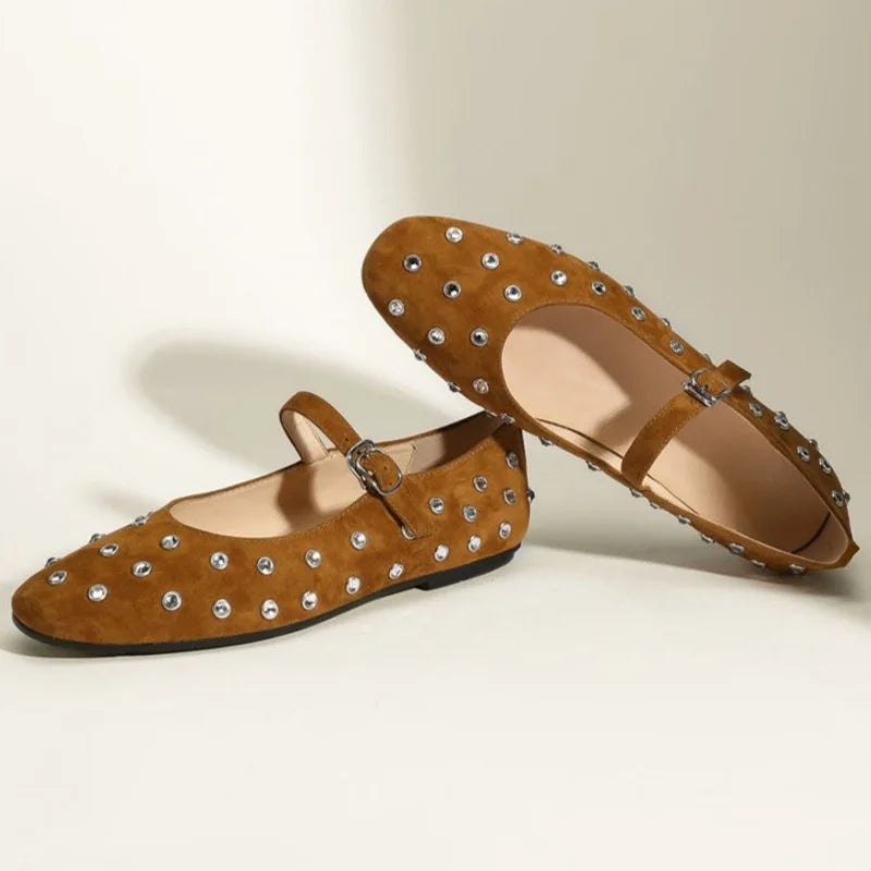 Evelyn Studded Mary Janes