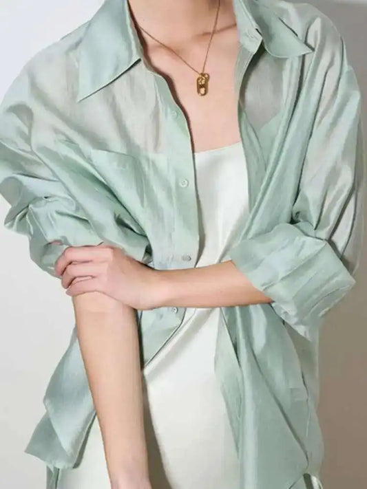 The Flowing Silk Poplin Blouse