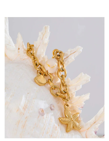 Marée Gold Chain Starfish Bracelet