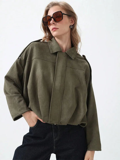 Arden Women's Suede Bomber
