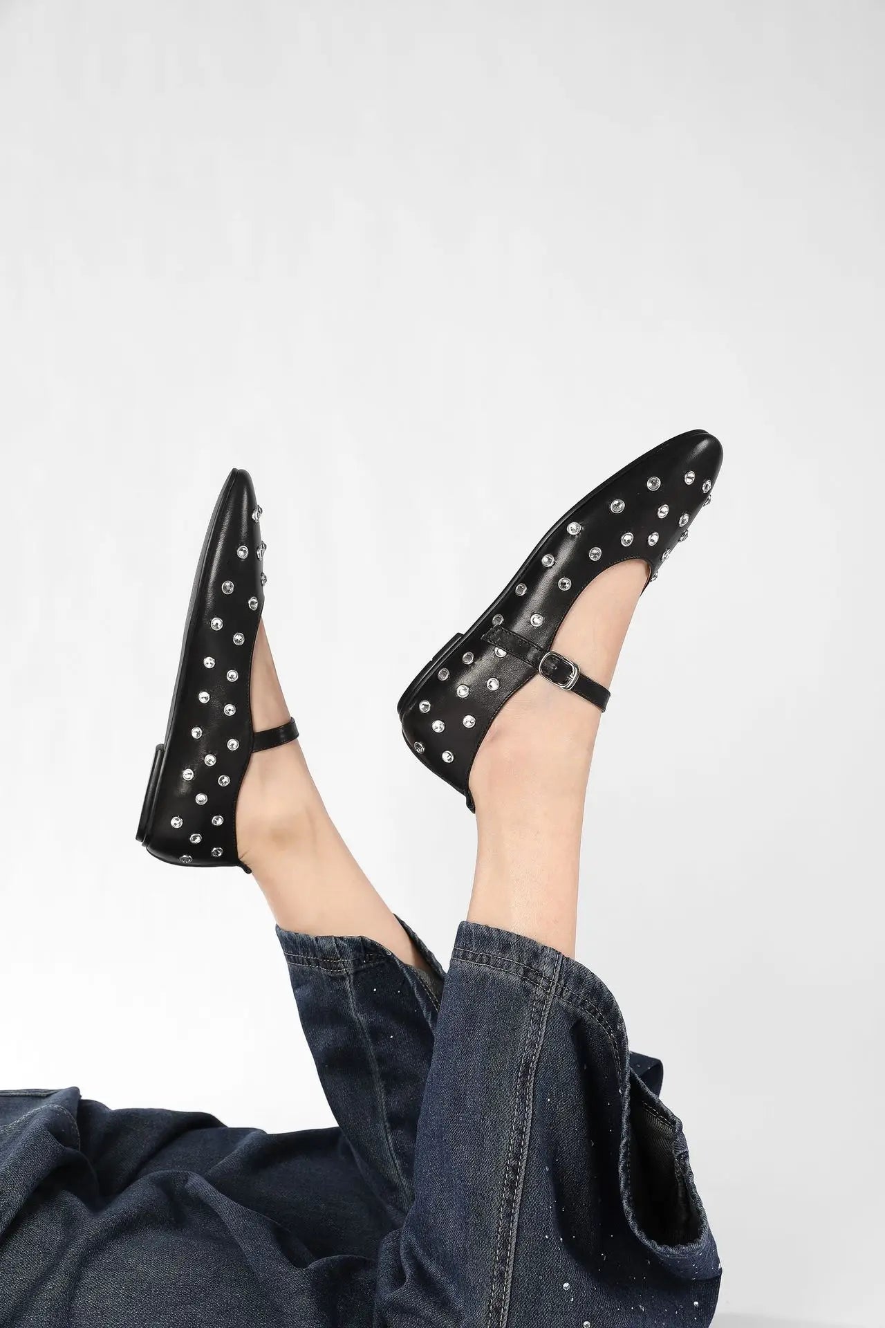 Evelyn Studded Mary Janes