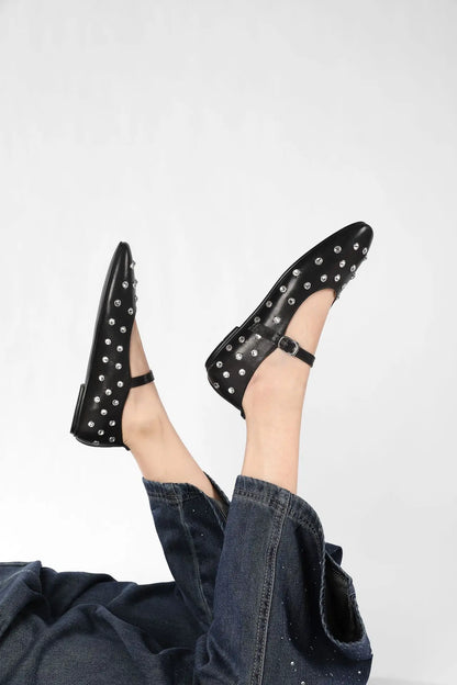 Evelyn Studded Mary Janes