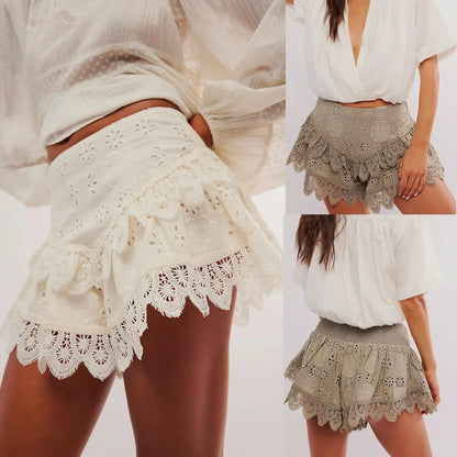 Evelyn Harrow Lace Shorts