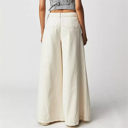 Rovina Pleated Wide-Leg Jeans