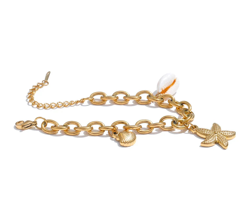 Marée Gold Chain Starfish Bracelet
