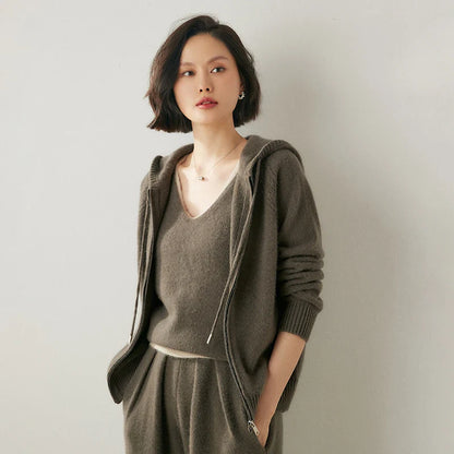 Glädje Classic Cashmere Zipup Hoodie