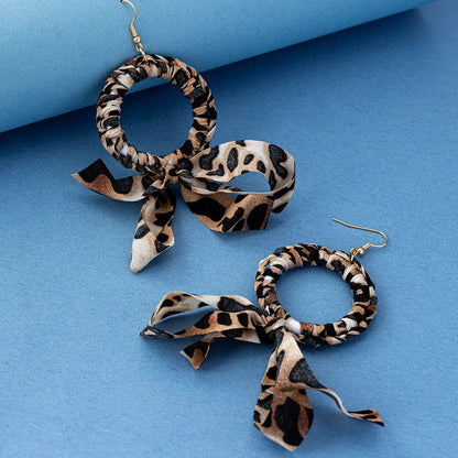 Bohemian Leopard Print Bow Knot