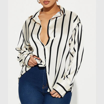 Delaney Satin Stripe Shirt