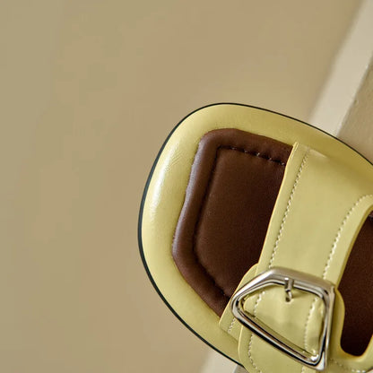 Selma Twin-Buckle Slide Sandals