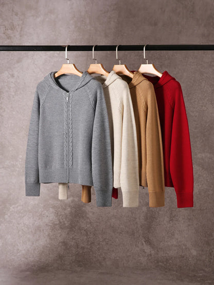 Elinsborg Cashmere Hooded Cardigan