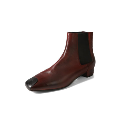 Redmond Square-Toe Leather Boots