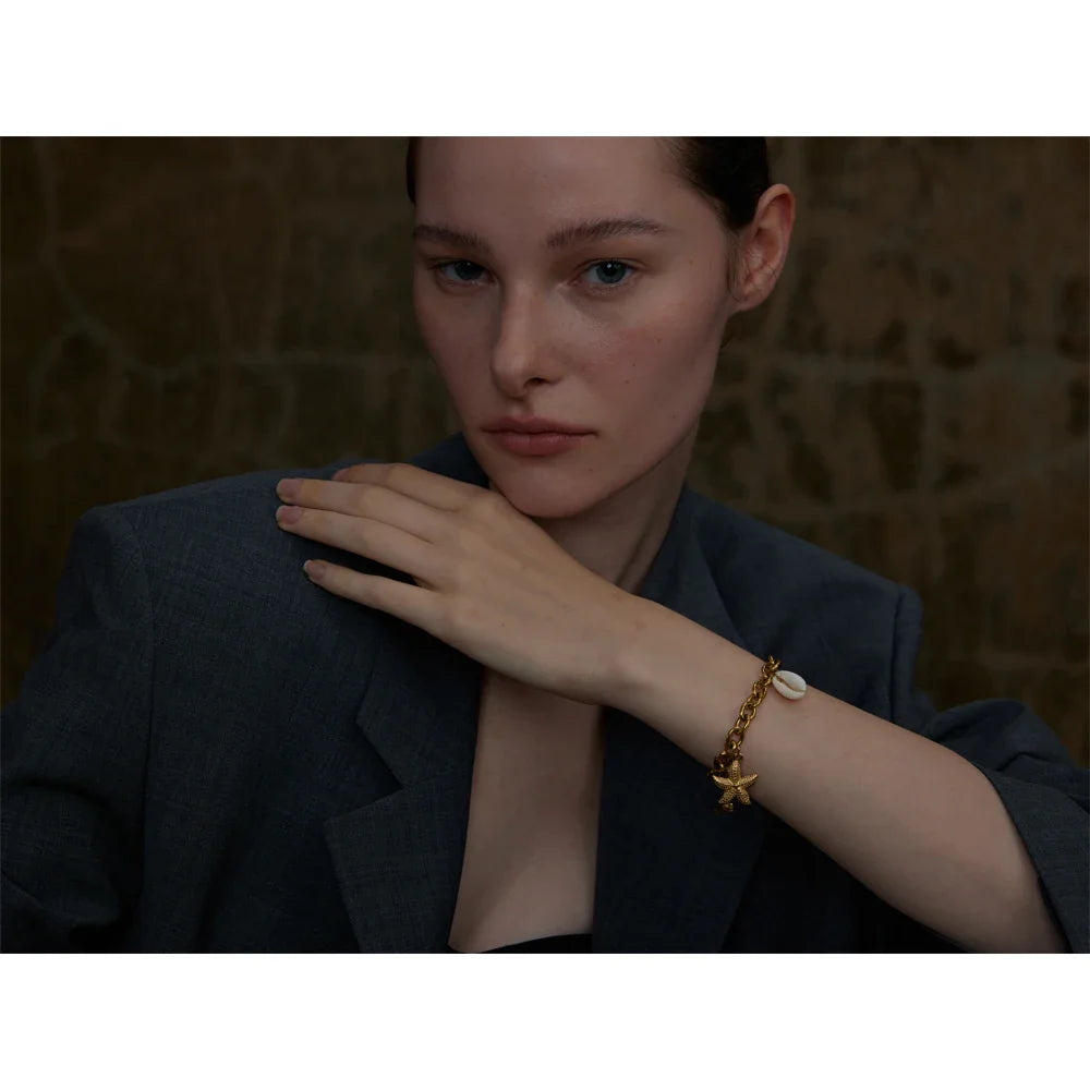 Marée Gold Chain Starfish Bracelet