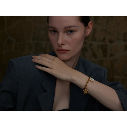 Marée Gold Chain Starfish Bracelet
