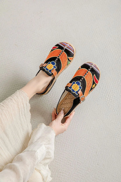 Evelyn Rojas Woven Slip-Ons