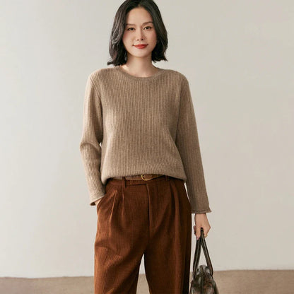 Elmsford Ribbed Cashmere Crewneck