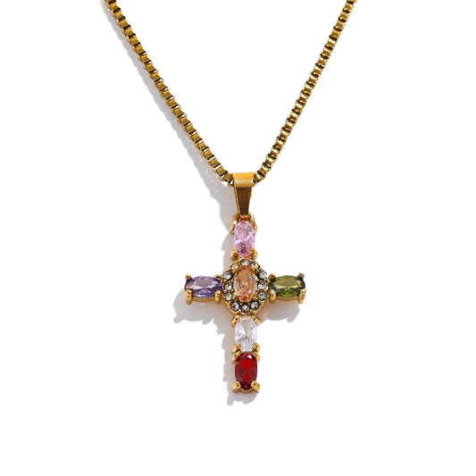 Alméa Bold Cross Pendant Necklace