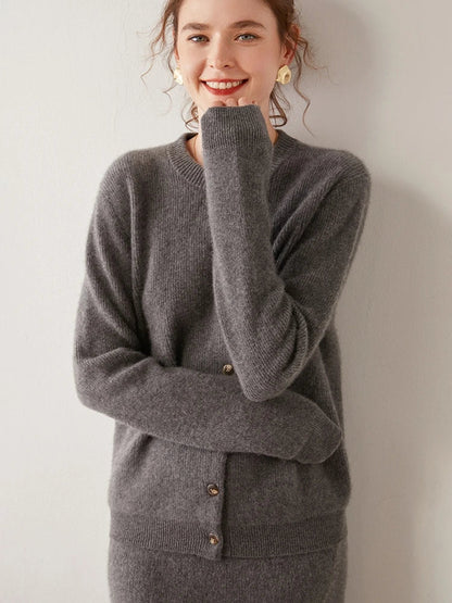Florence Cashmere Button Cardigan