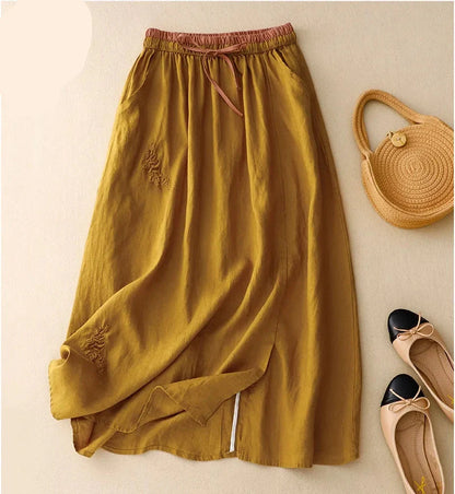 Everly 100% Linen Skirt