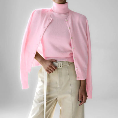Ashbourne Knit Cardigan & Turtleneck Set