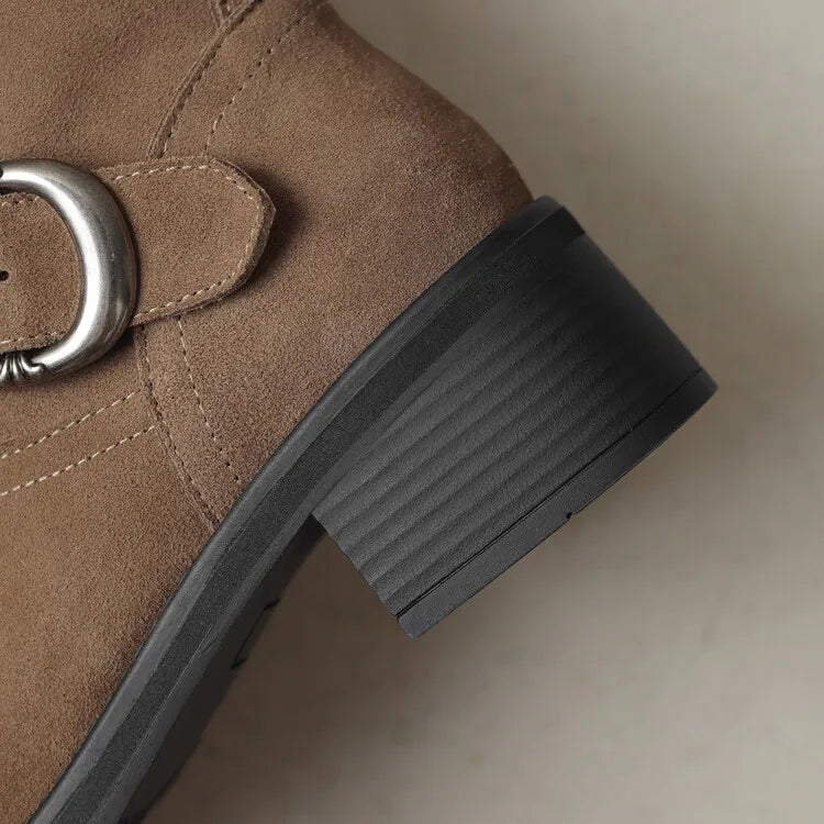 Blackthorn Suede Buckle Boots