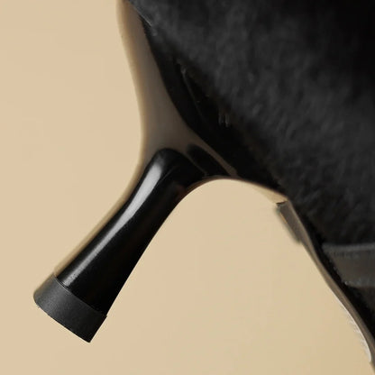 Leopards Step Mid-Heels