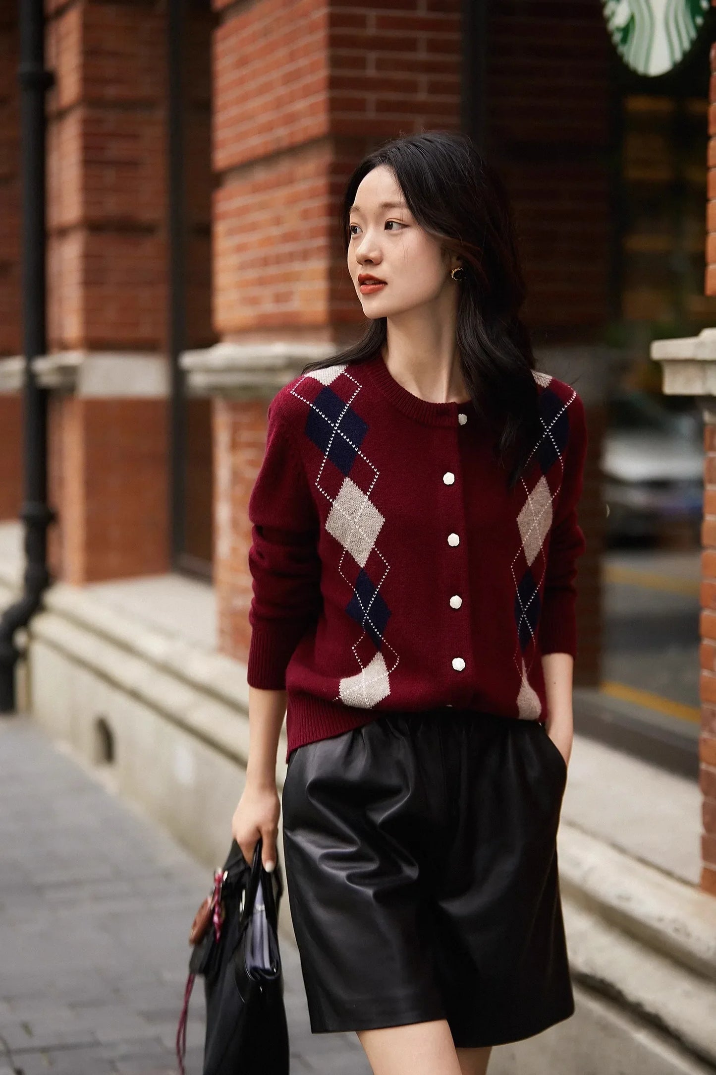 Elle Diamond Cashmere Cardigan
