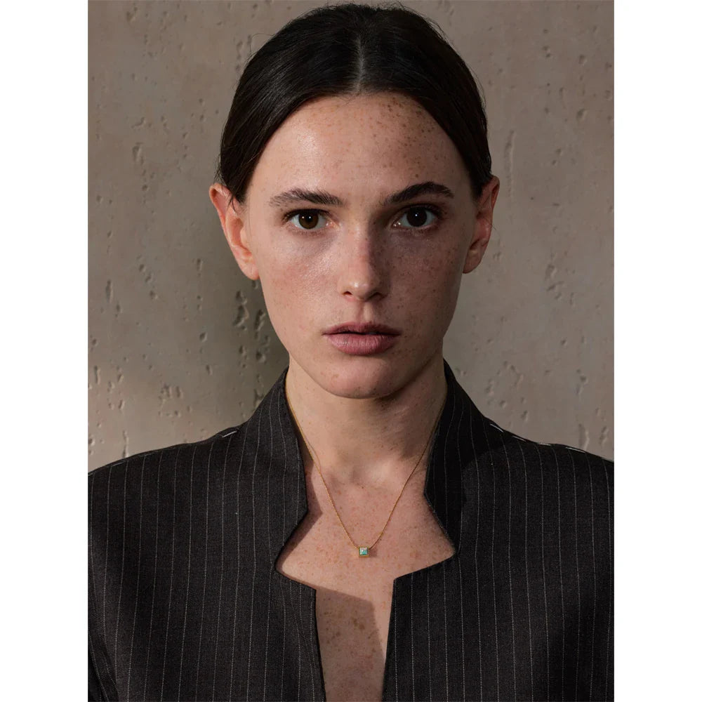 Liora Opal Stone Pendant 18k Plated Gold Necklace
