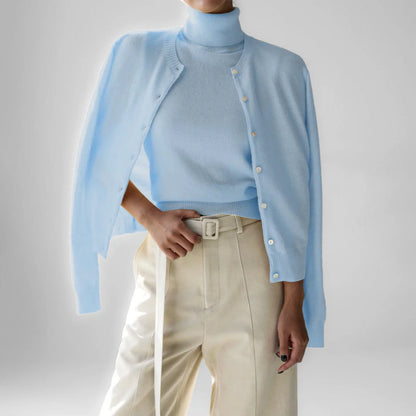 Ashbourne Knit Cardigan & Turtleneck Set