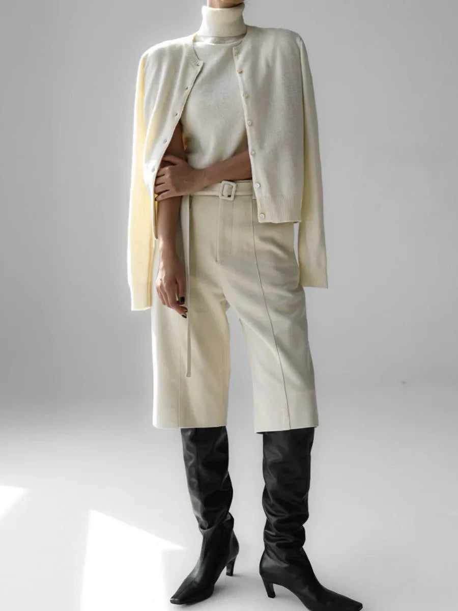 Ashbourne Knit Cardigan & Turtleneck Set