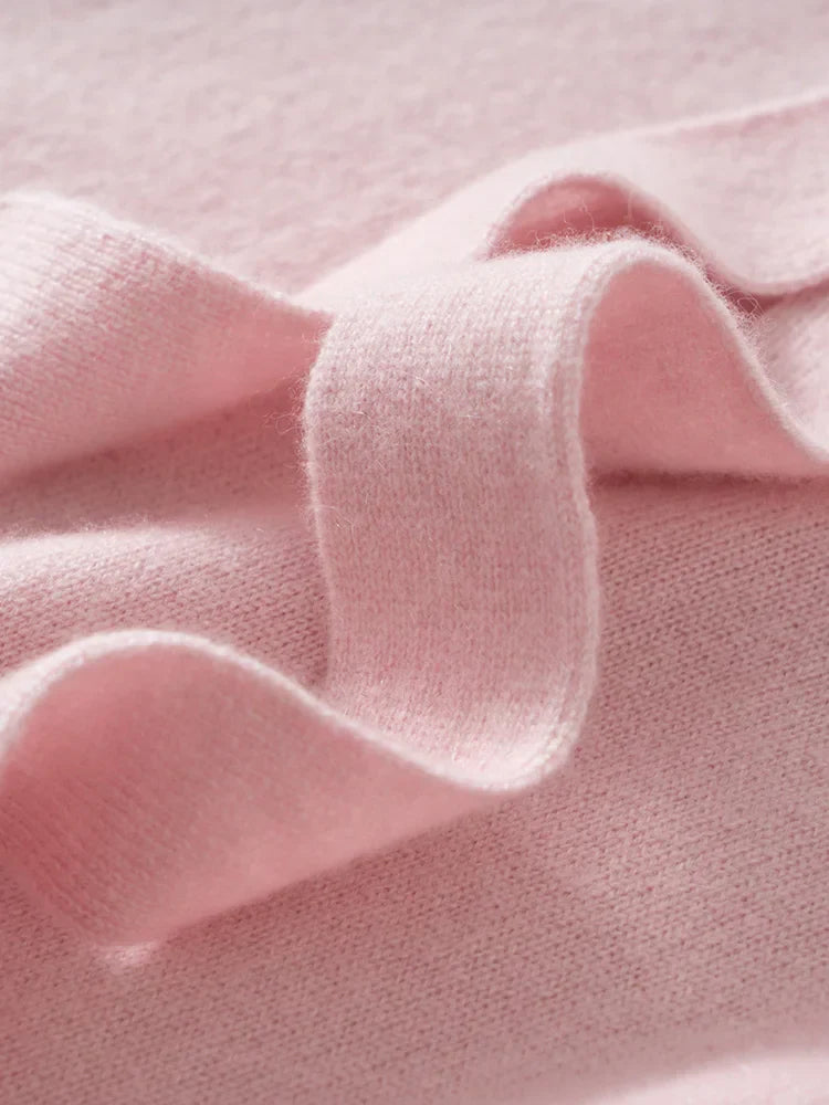 Selene Scarf-Collar Cashmere Pullover