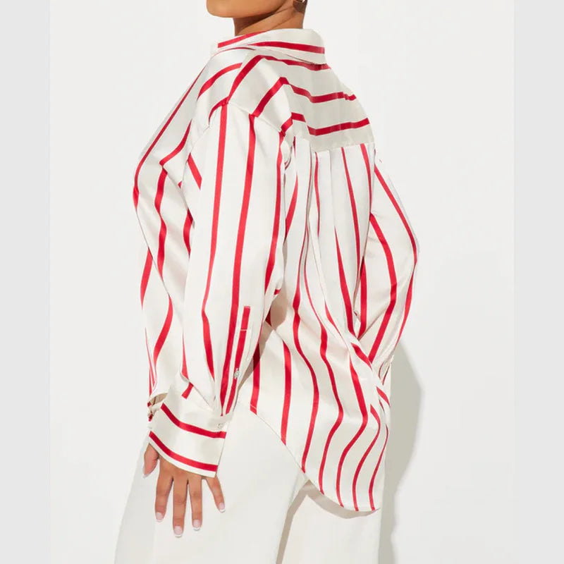 Delaney Satin Stripe Shirt