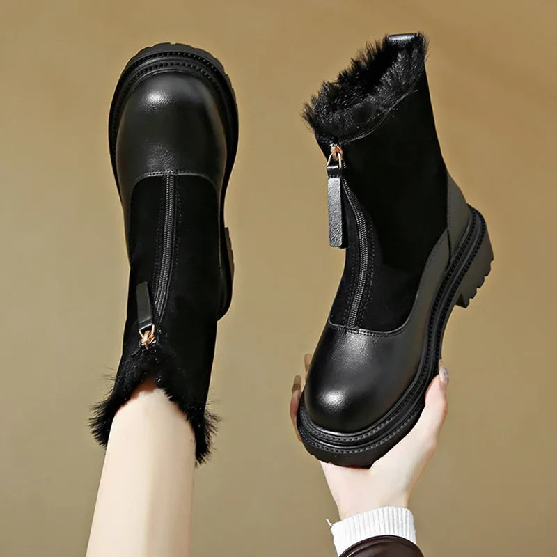 Cortina Suede Fur Boots