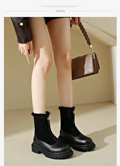 Cortina Suede Fur Boots