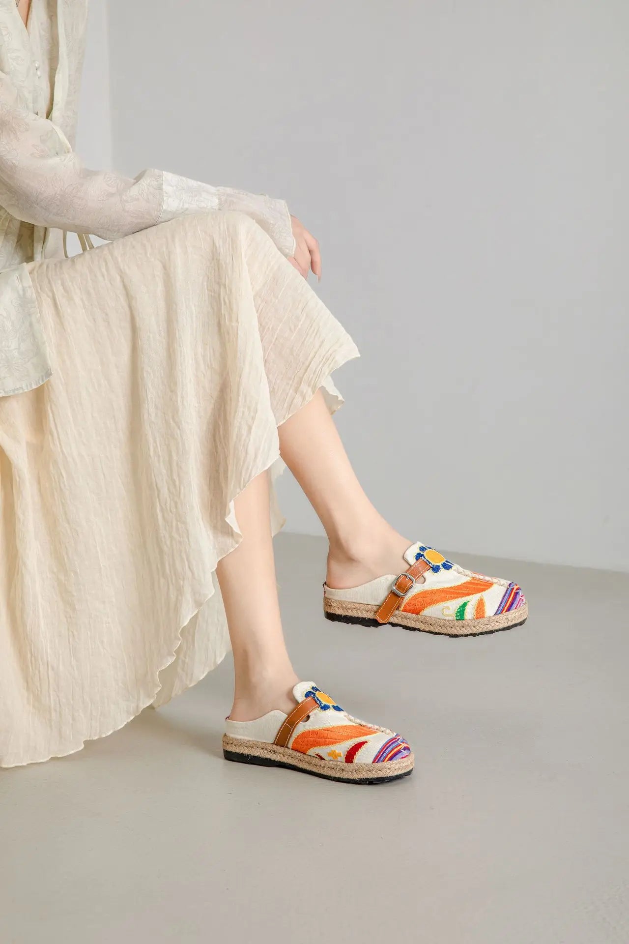 Evelyn Rojas Woven Slip-Ons