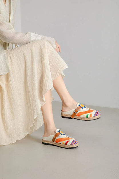 Evelyn Rojas Woven Slip-Ons