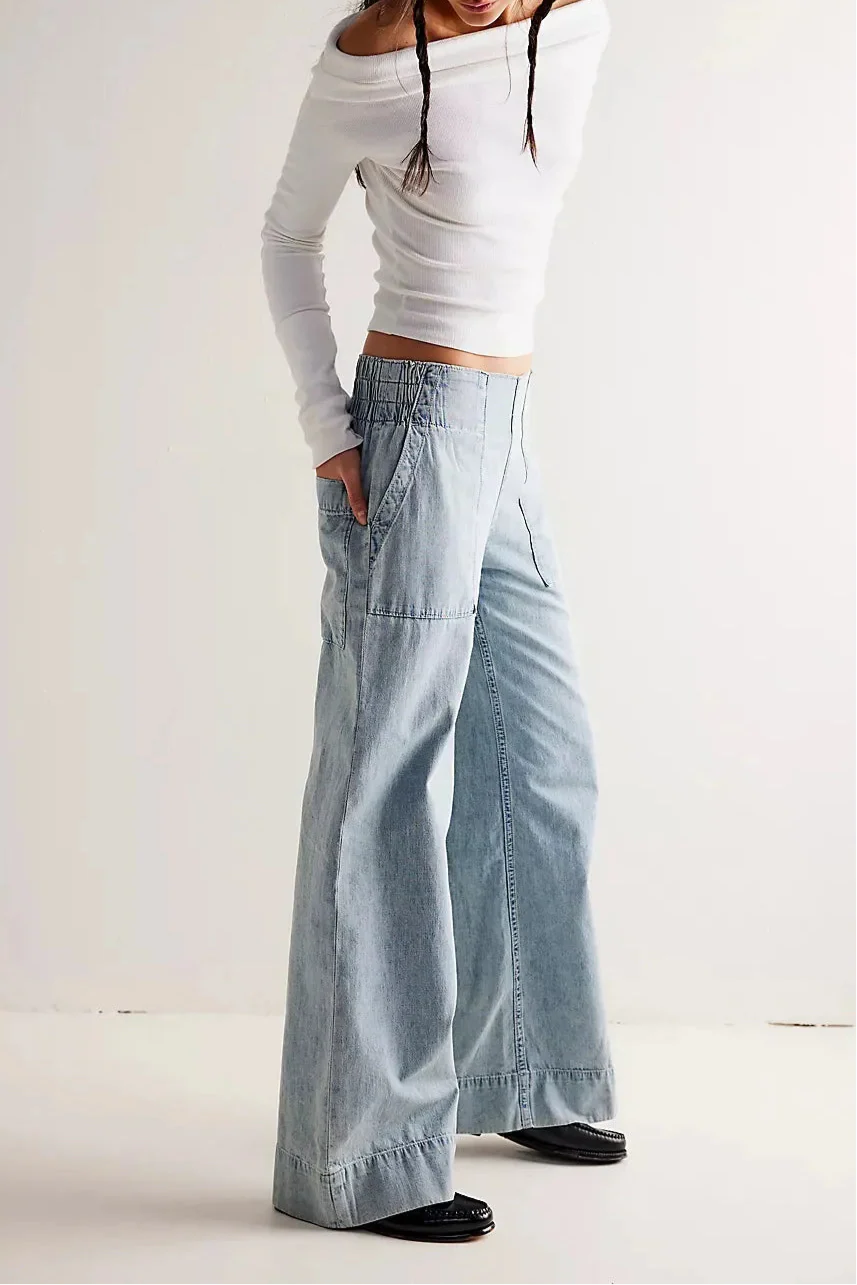 Audrey Wide-Leg Denim Jeans