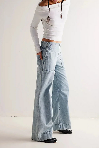 Audrey Wide-Leg Denim Jeans