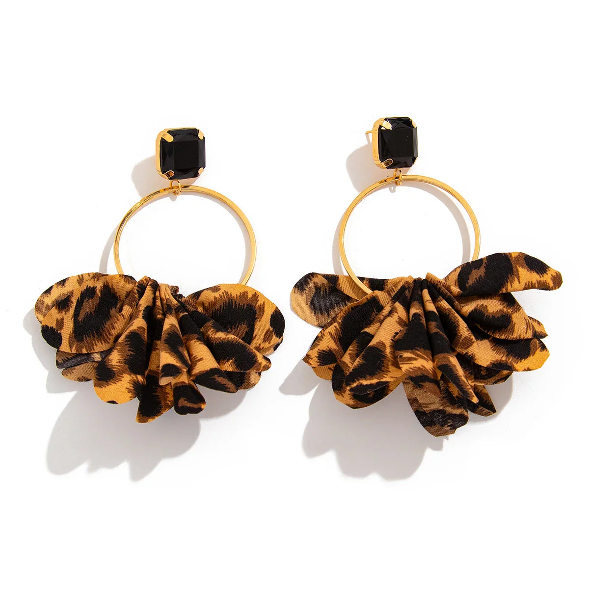 Leopard Pendant Earrings