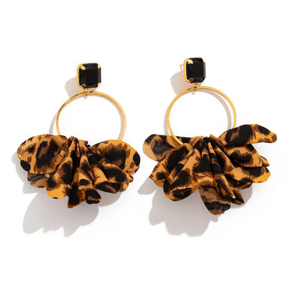 Leopard Pendant Earrings