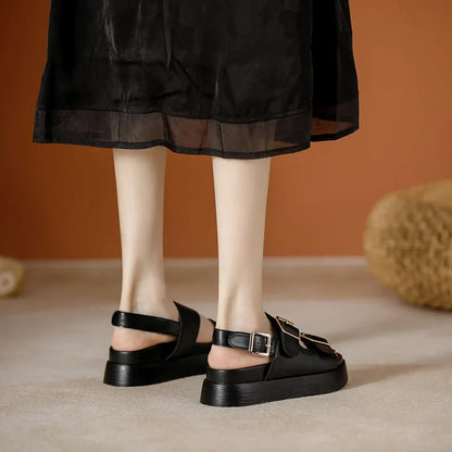 Italian Leather Platform Sandal