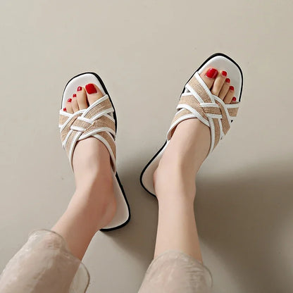 Liora Woven Flat Slides