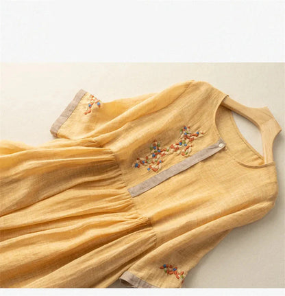 Elowen Linen Midi Dress