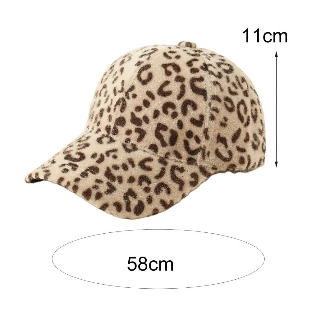 Plush Designer Leopard Cap