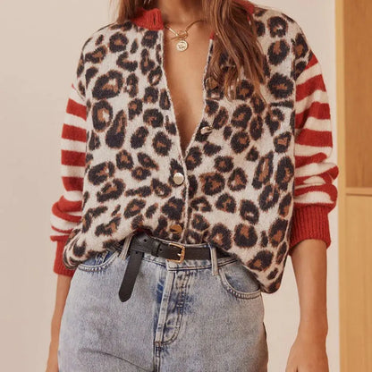 Chloe Leopard Striped Top
