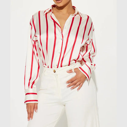 Delaney Satin Stripe Shirt