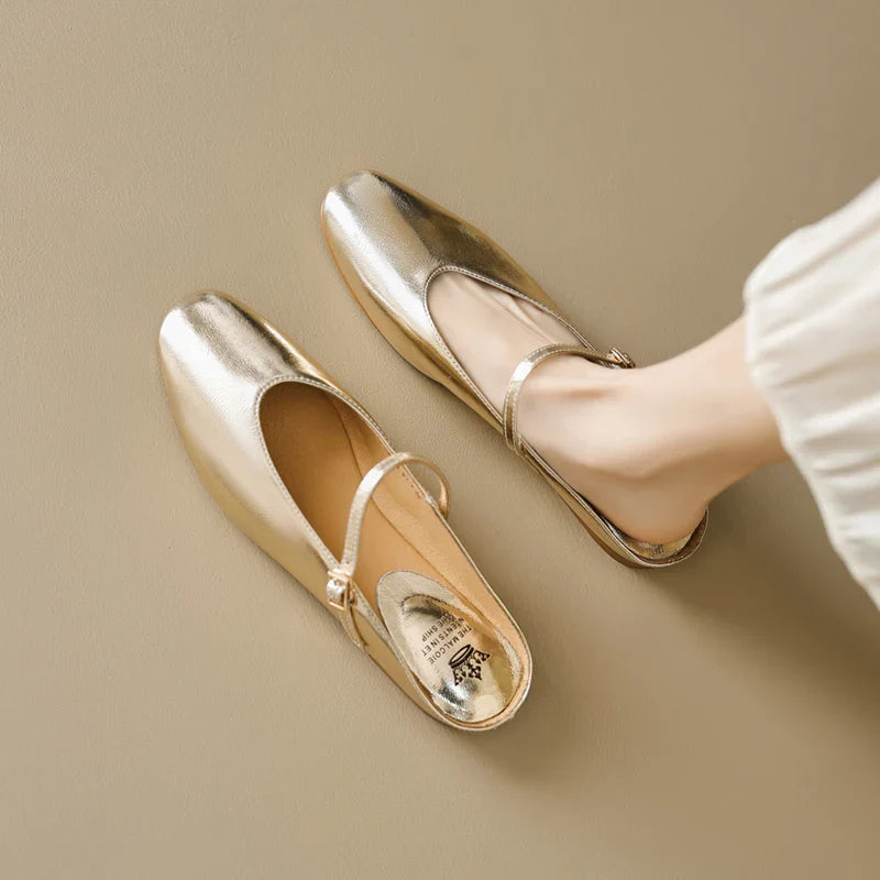 Dahlia Leather Mary Flats