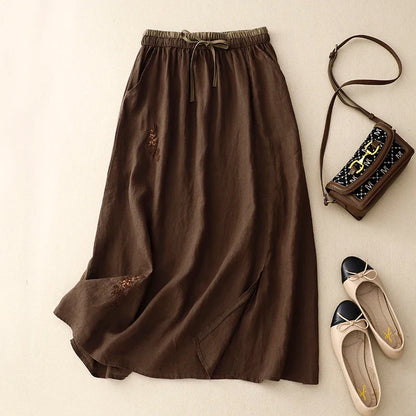 Everly 100% Linen Skirt
