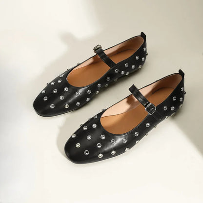 Evelyn Studded Mary Janes