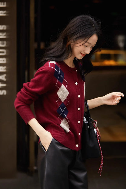Elle Diamond Cashmere Cardigan